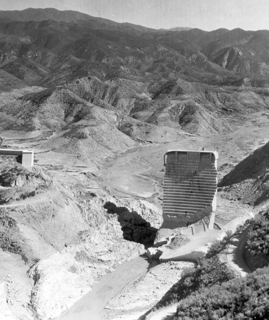 St. Francis dam after catastrophe